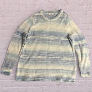 GAP Soft Blue and Cream Knit Sweater